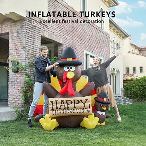VIVOHOME 6ft Thanksgiving Inflatable Turkey