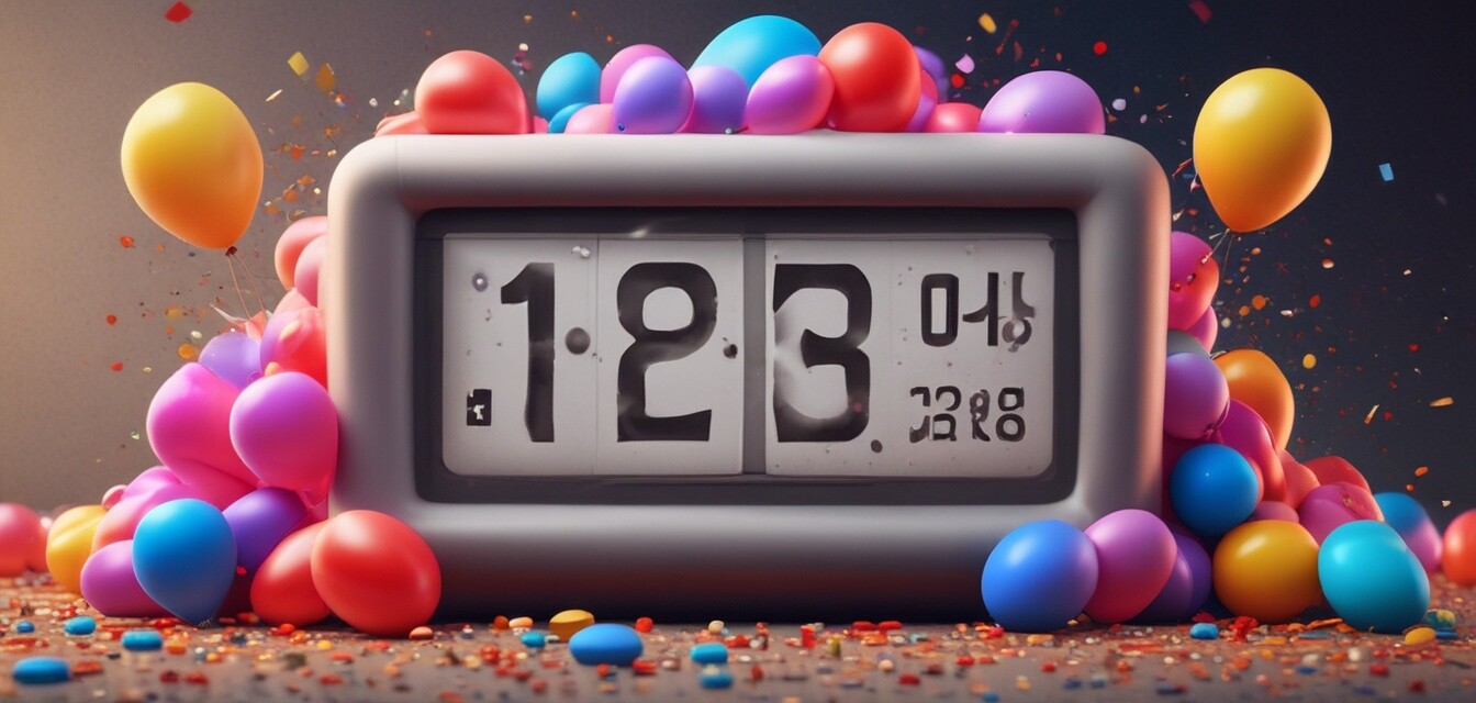 Countdown clock inflatable image