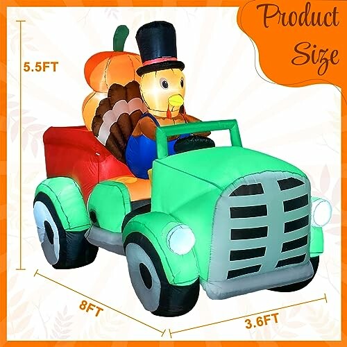 AerWo 8FT Thanksgiving Inflatable Turkey